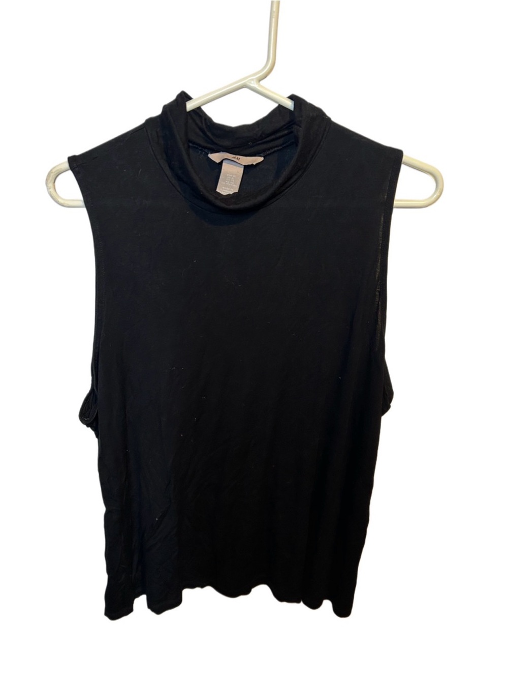 H&M Black Sleeveless Mock Neck Tank Top
